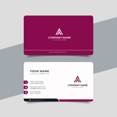 business card white and red Corporate Professional