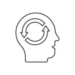 Realization line universal icon ui ux element sign.