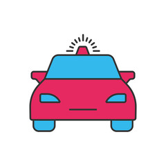 Ambulance two color universal icon ui ux element sign.