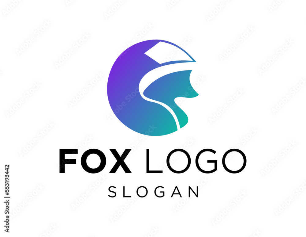 Poster logo design about fox on white background. created using the coreldraw application.