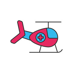 Ambulance two color universal icon ui ux element sign.