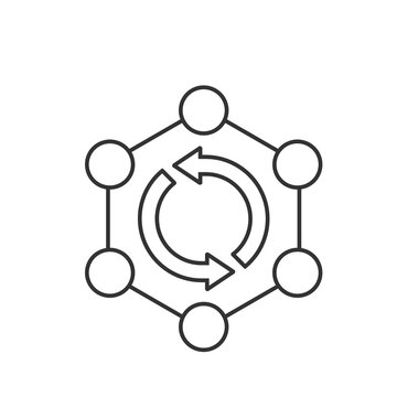 Sprint planning line universal icon ui ux element sign.