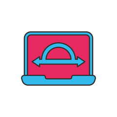 Fototapeta premium Sprint planning two color universal icon ui ux element sign.
