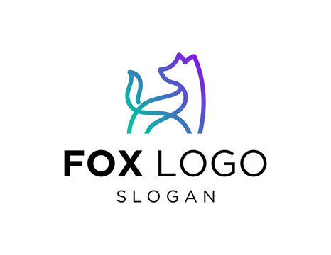 Logo design about Fox on white background. created using the CorelDraw application.