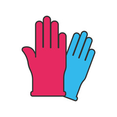 Obraz premium Glove two color universal icon ui ux element sign.