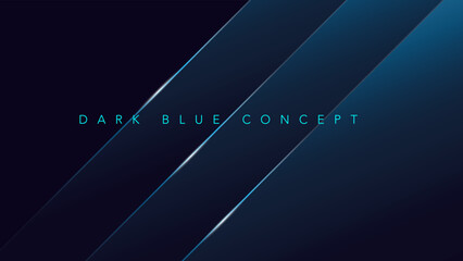 Modern minimalist dark blue premium abstract with geometric lines vector background. Exclusive wallpaper design for website, poster,  brochure, presentation