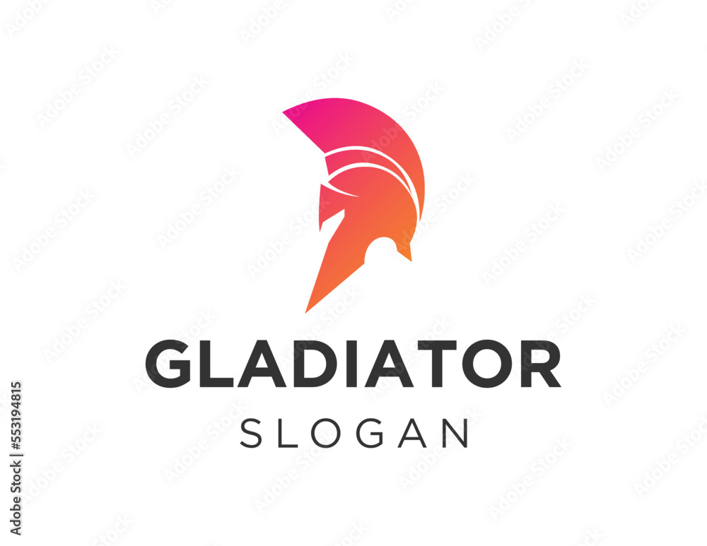 Aufkleber logo design about gladiator on white background. created using the coreldraw application.