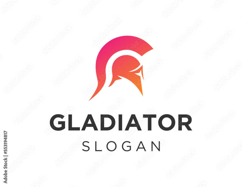 Aufkleber logo design about gladiator on white background. created using the coreldraw application.