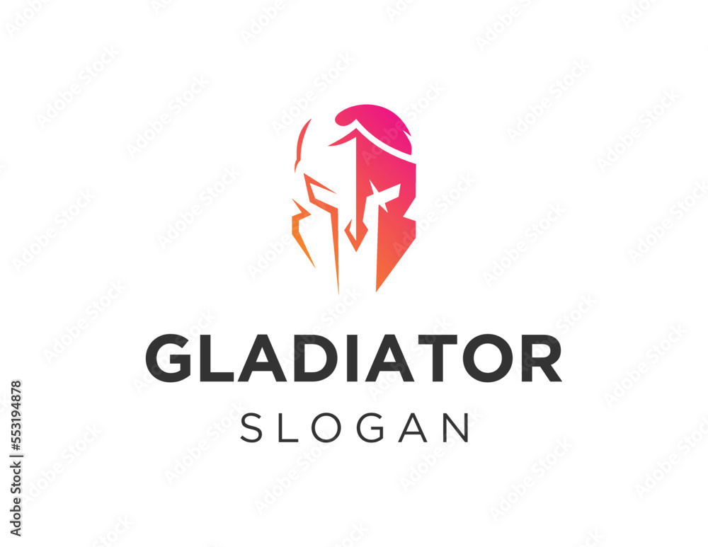 Aufkleber logo design about gladiator on white background. created using the coreldraw application.