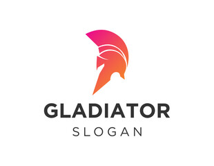 Logo design about Gladiator on white background. created using the CorelDraw application.