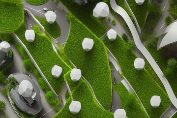 future smart cities, sustainable citys, sustainble highrises with lush planting