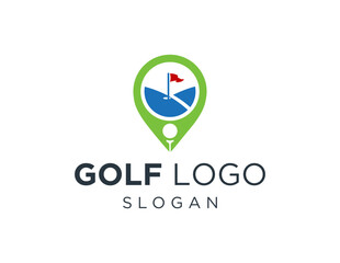 Logo design about Golf on white background. created using the CorelDraw application.