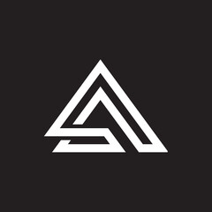 nitial letter sa logo design template sa letter vector image