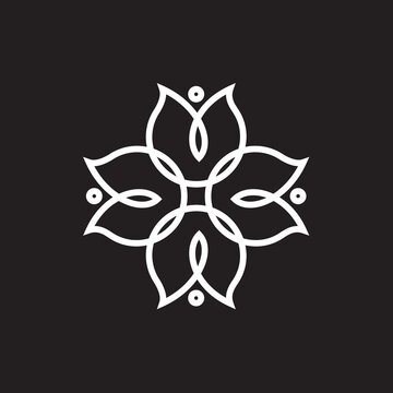  flower mandala  logo design vector image