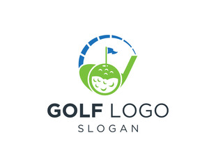 Logo design about Golf on white background. created using the CorelDraw application.