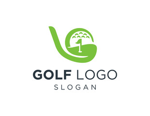 Logo design about Golf on white background. created using the CorelDraw application.