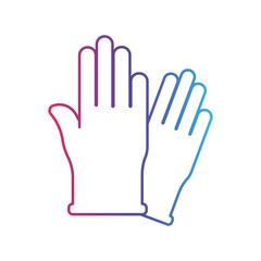 Glove line gradient universal icon ui ux element sign.