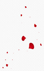 Red Flower Flying Vector Transparent Background.