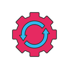 Realization two color universal icon ui ux element sign.