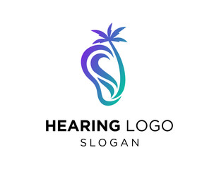 Fototapeta premium Logo design about Hearing on white background. created using the CorelDraw application.