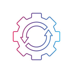 Realization line gradient icon universal icon ui ux element sign.
