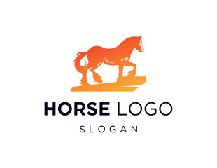 Logo design about Horse on white background. created using the CorelDraw application.