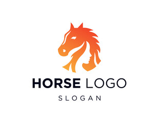 Logo design about Horse on white background. created using the CorelDraw application.