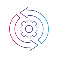 Agile gradient universal icon ui ux element sign.