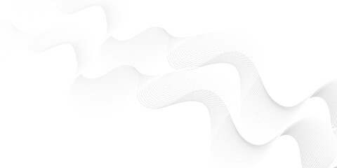 Abstract white paper wave background and abstract gradiant and white wave curve lines banner background design. Vector illustration. Modern template abstract design flowing particles wave.