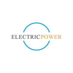 Free vector electric power logo isolated on white background