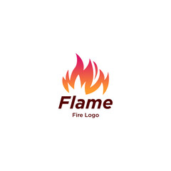 Fire Flame Logo design vector template. Creative Burn Fire Logo concept icon. 