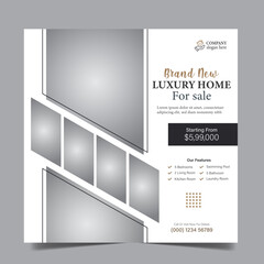 Real Estate Ads Template, Corporate Colorful Real Estate Social Media Post Template, Social Media Banner Design, Social media design for real estate