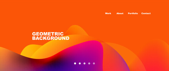 Flowing gradient colors and round elements and circles. Vector illustration for wallpaper, banner, background, leaflet, catalog, cover, flyer © antishock