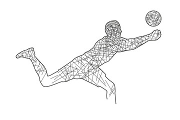 Volleyball sport graphic for use as a template for flyer or for use in web design.