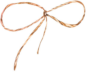Vintage rope bow transparent png
