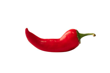 Red hot chili pepper isolated on a white background.