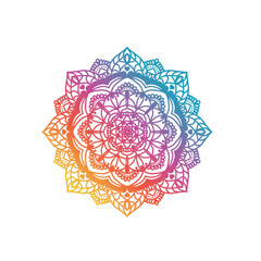 Mandala Flowers. Print pack decorative elements. Oriental, mystic, alchemical pattern. Coloring page templates. Vector illustration.