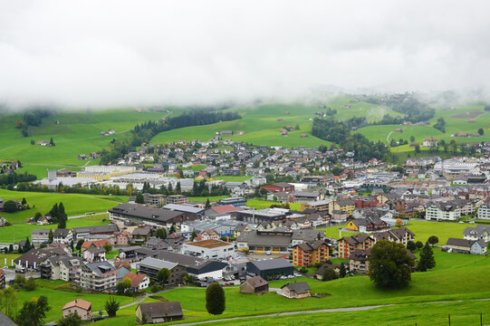 The panorama of Appenzell town, Switzerland