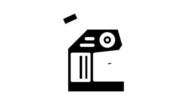 microscope laboratory tool glyph icon animation
