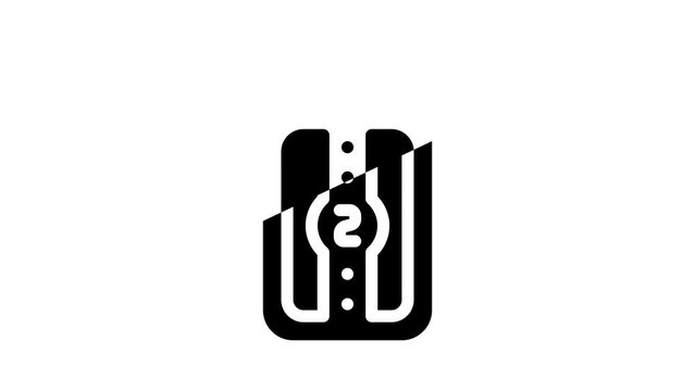 cargo diver accessory glyph icon animation