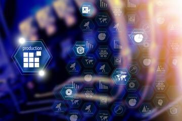 technology and production digital background , future world communication	
