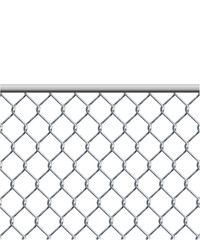 chain link fence wire mesh steel metal isolated on transparent background. Art design gate made. Prison barrier, secured property.