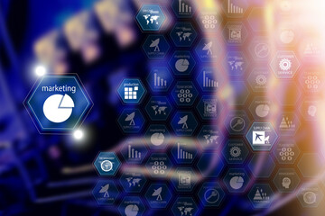 technology and marketing digital background , future world communication	
