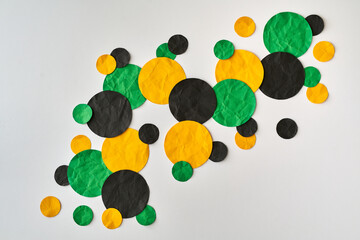 Green, Black & Yellow Paper Background	
