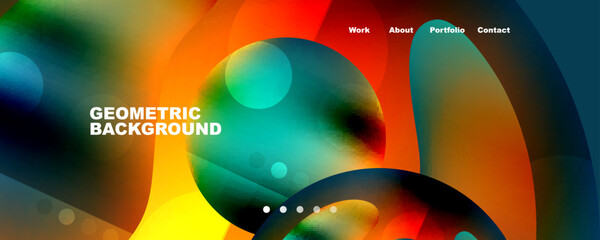 Geometric flowing shapes abstract background. Vector Illustration For Wallpaper, Banner, Background, Card, Book Illustration, landing page