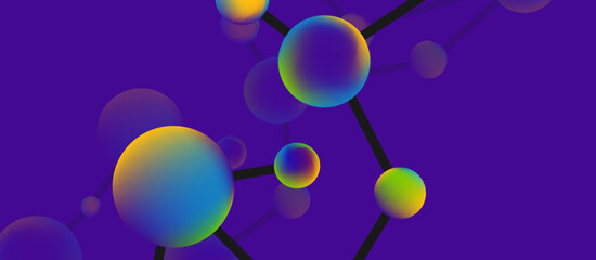 Line points connections geometric abstract background