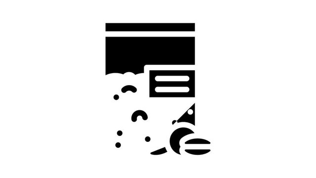 lentils healthy food glyph icon animation