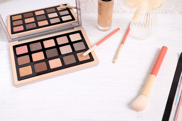 Eye shadows makeup palette, facial cosmetics lifestyle