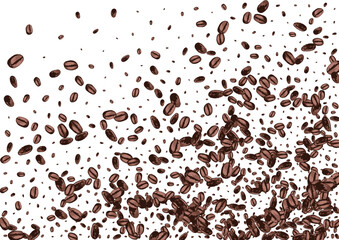 Dark Pile Roasted Vector White Background.
