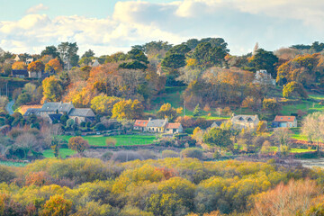 Joli paysage de la côte bretonne à Buguélès-Penvénan 